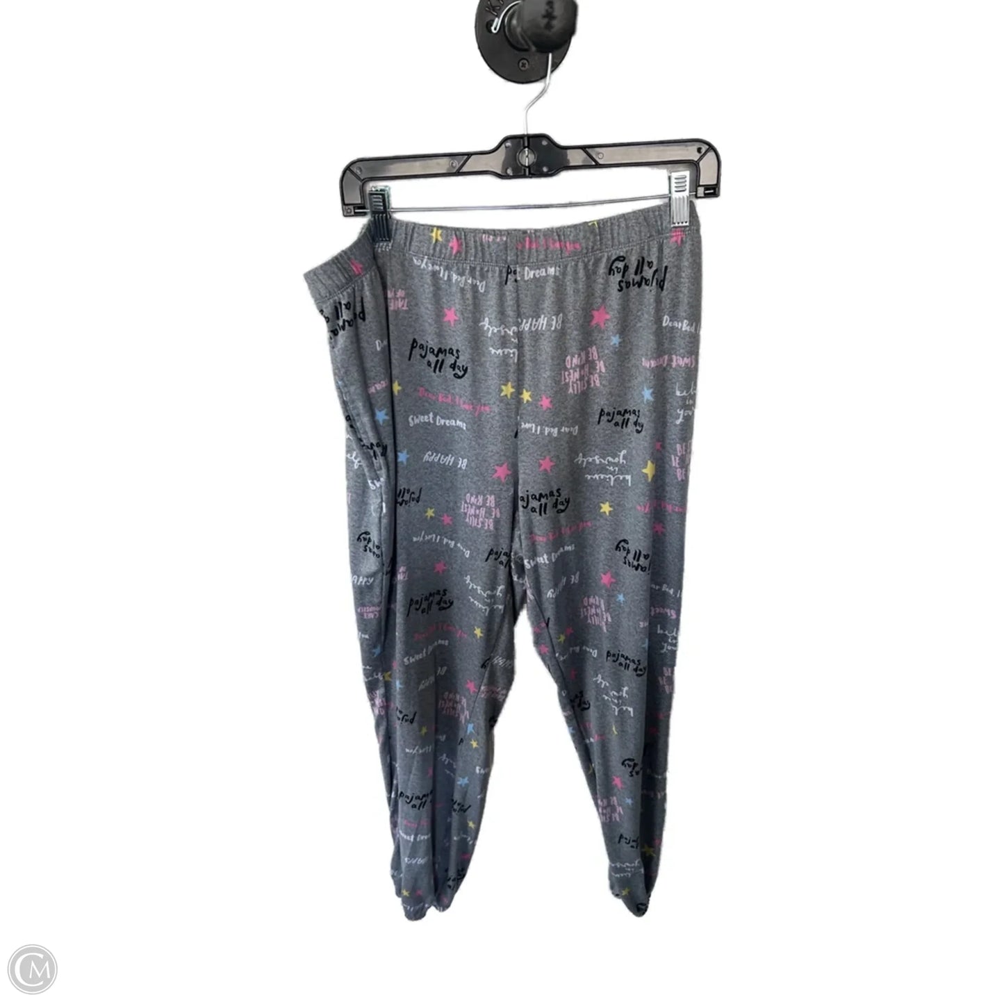 Pajamas 2pc By Joyspun In Black & Grey, Size: 2x