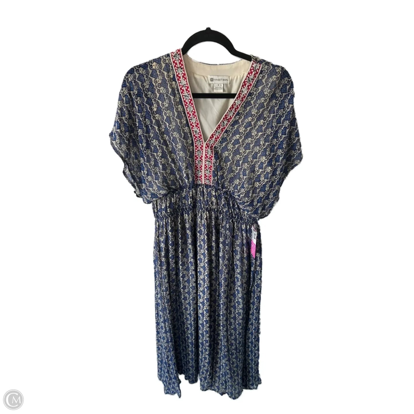 Dress Casual Maxi By Cma In Blue & Cream, Size: S