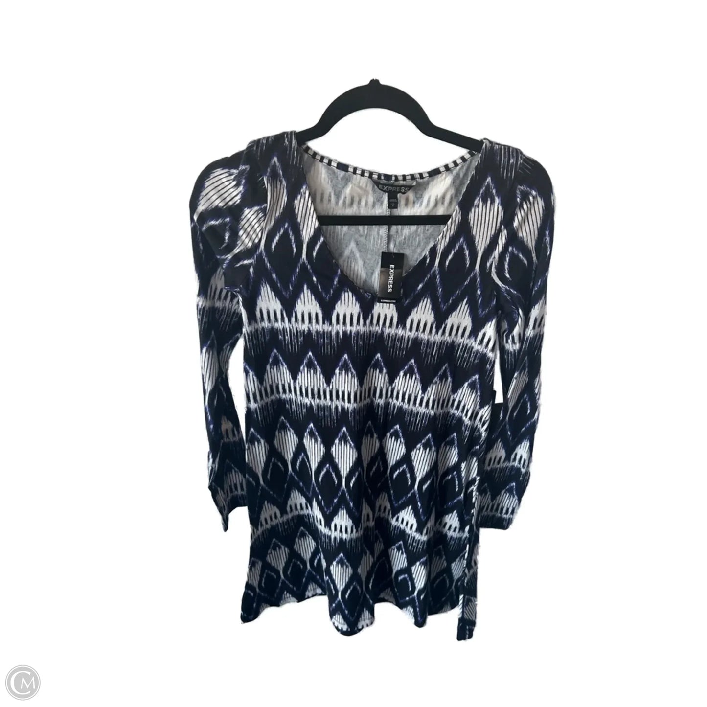 Dress Casual Short By Express In Black & Blue, Size: S