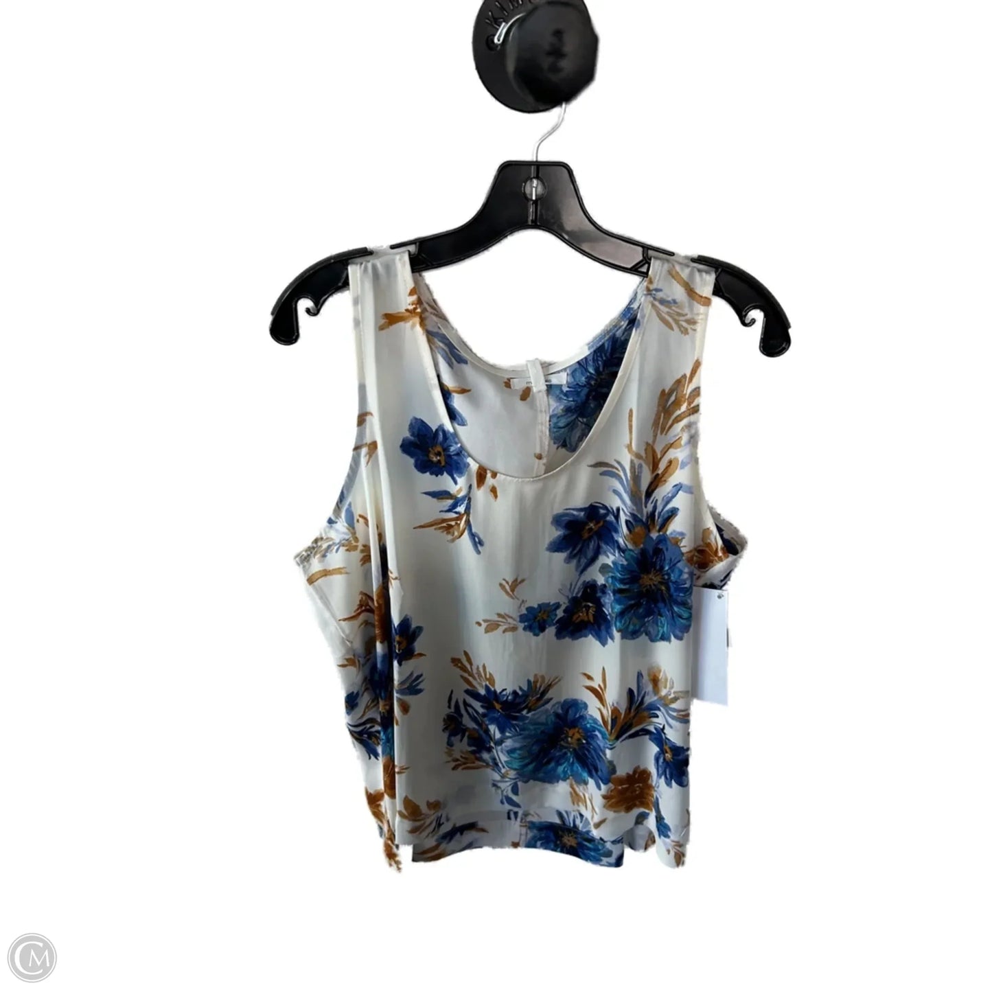 Top Sleeveless By Maurices In Blue & Cream, Size: Xl