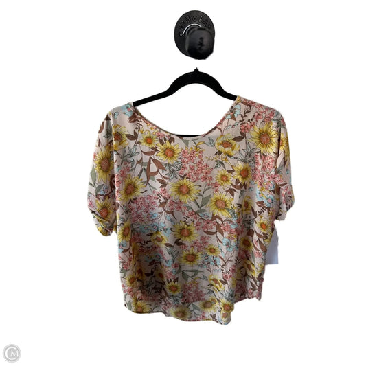 Top Short Sleeve By Maurices In Orange & Yellow, Size: L