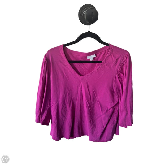 Top Long Sleeve By J. Jill In Pink, Size: Lp