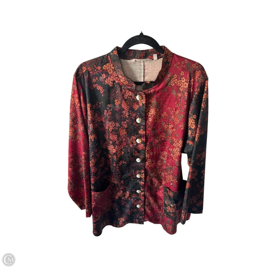Top Long Sleeve By Soft Surroundings In Black & Red, Size: 2x