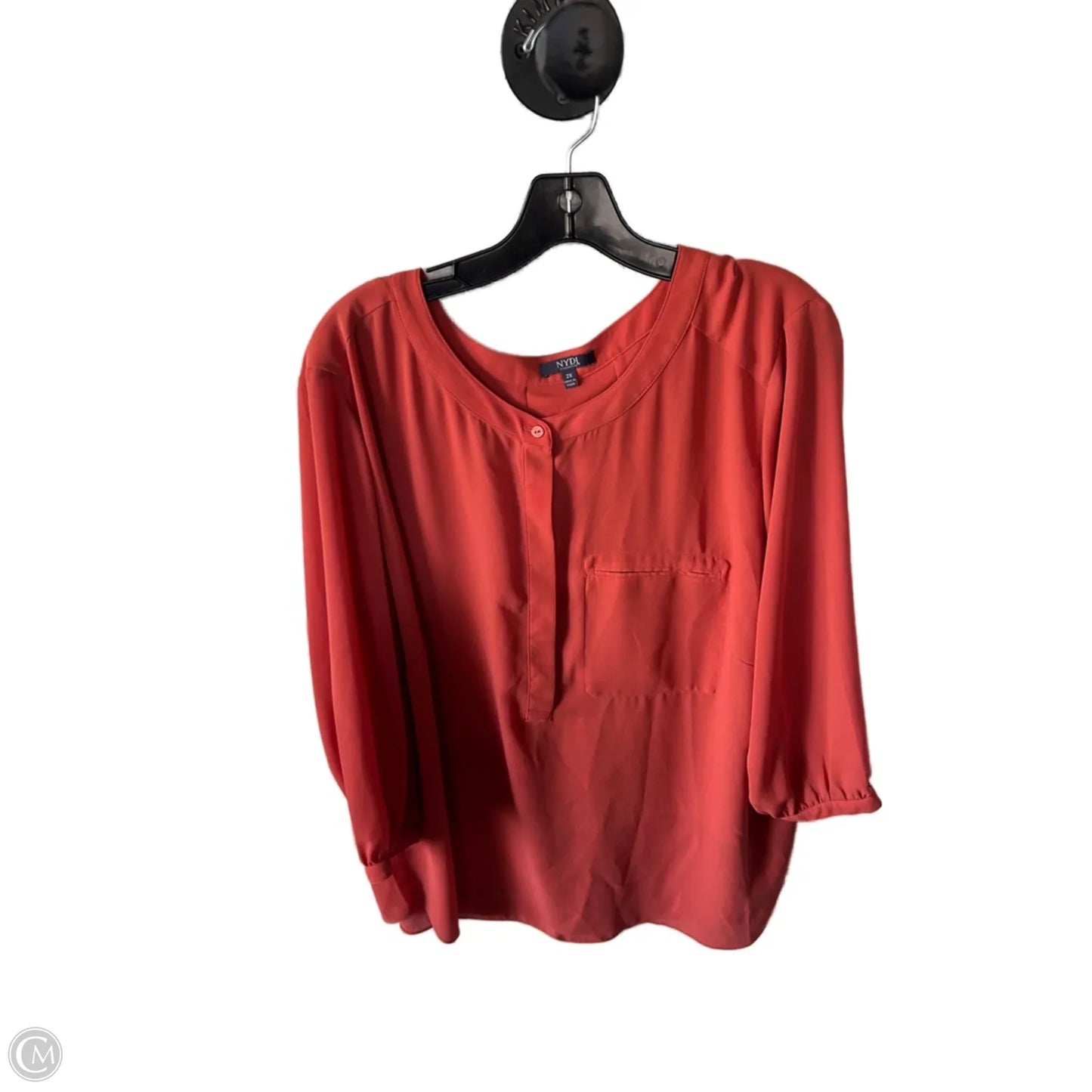 Top Long Sleeve By Not Your Daughters Jeans In Orange, Size: 2x