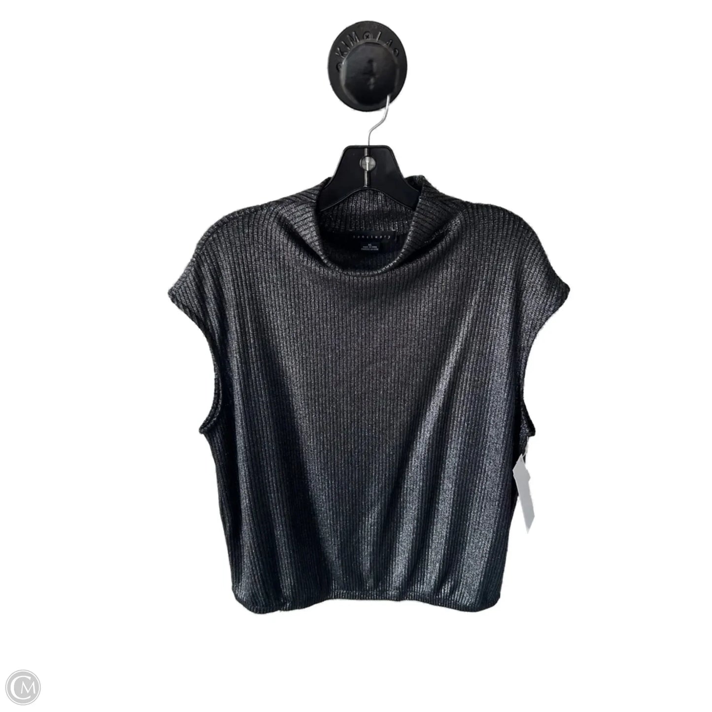 Top Sleeveless By Sanctuary In Black & Silver, Size: Xl