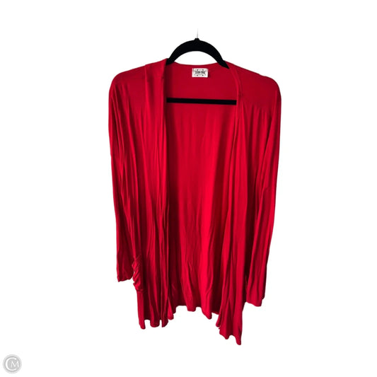 Cardigan By Clothes Mentor In Red, Size: 2x