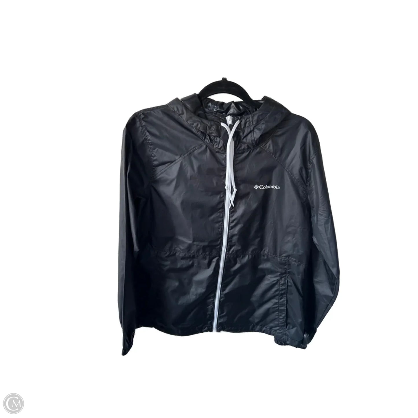 Jacket Windbreaker By Columbia In Black & White, Size: M