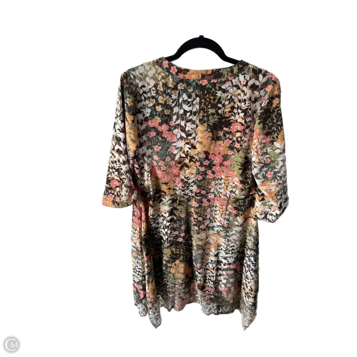 Dress Set 2pc By Clothes Mentor In Brown & Cream, Size: M