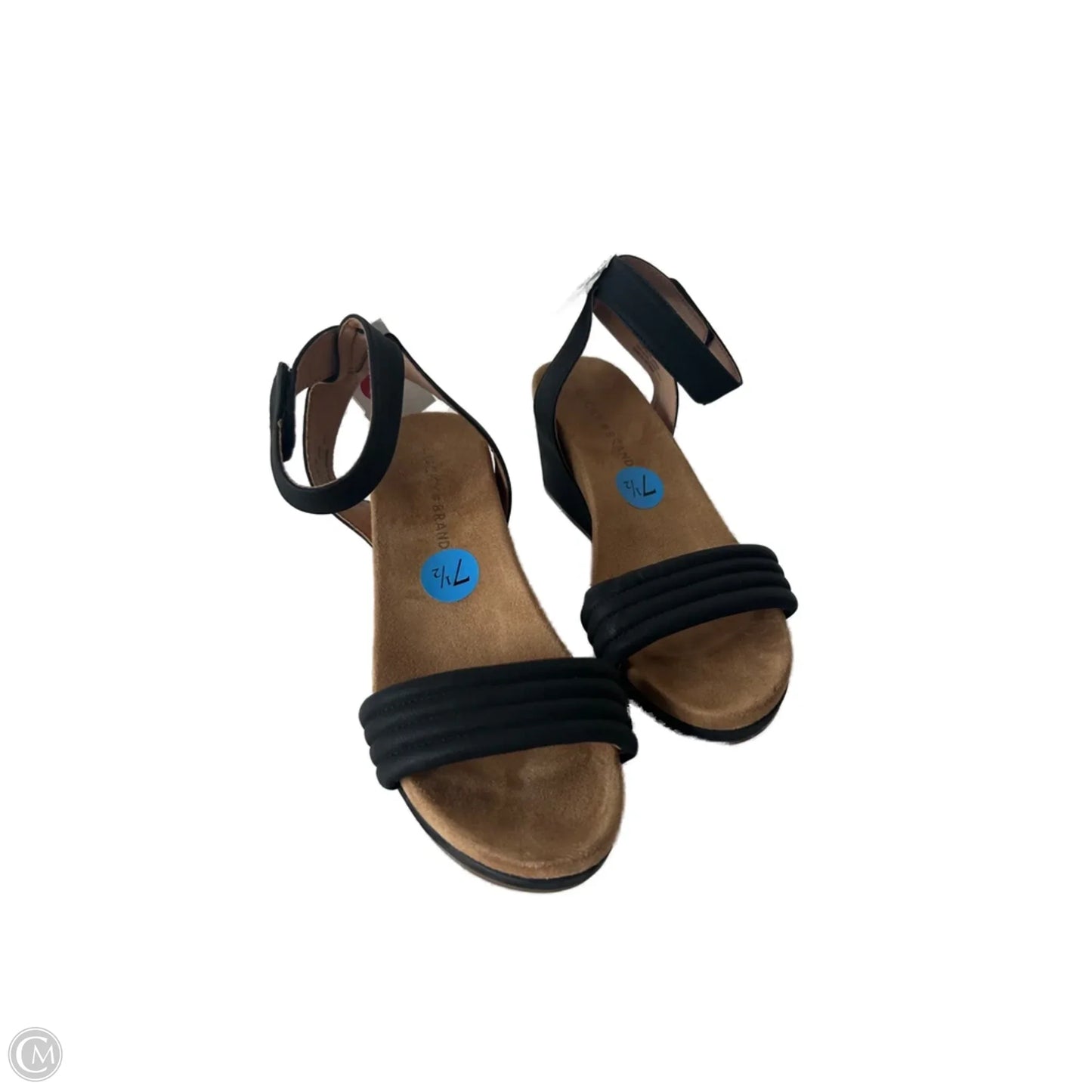 Sandals Heels Wedge By Lucky Brand In Black, Size: 7.5