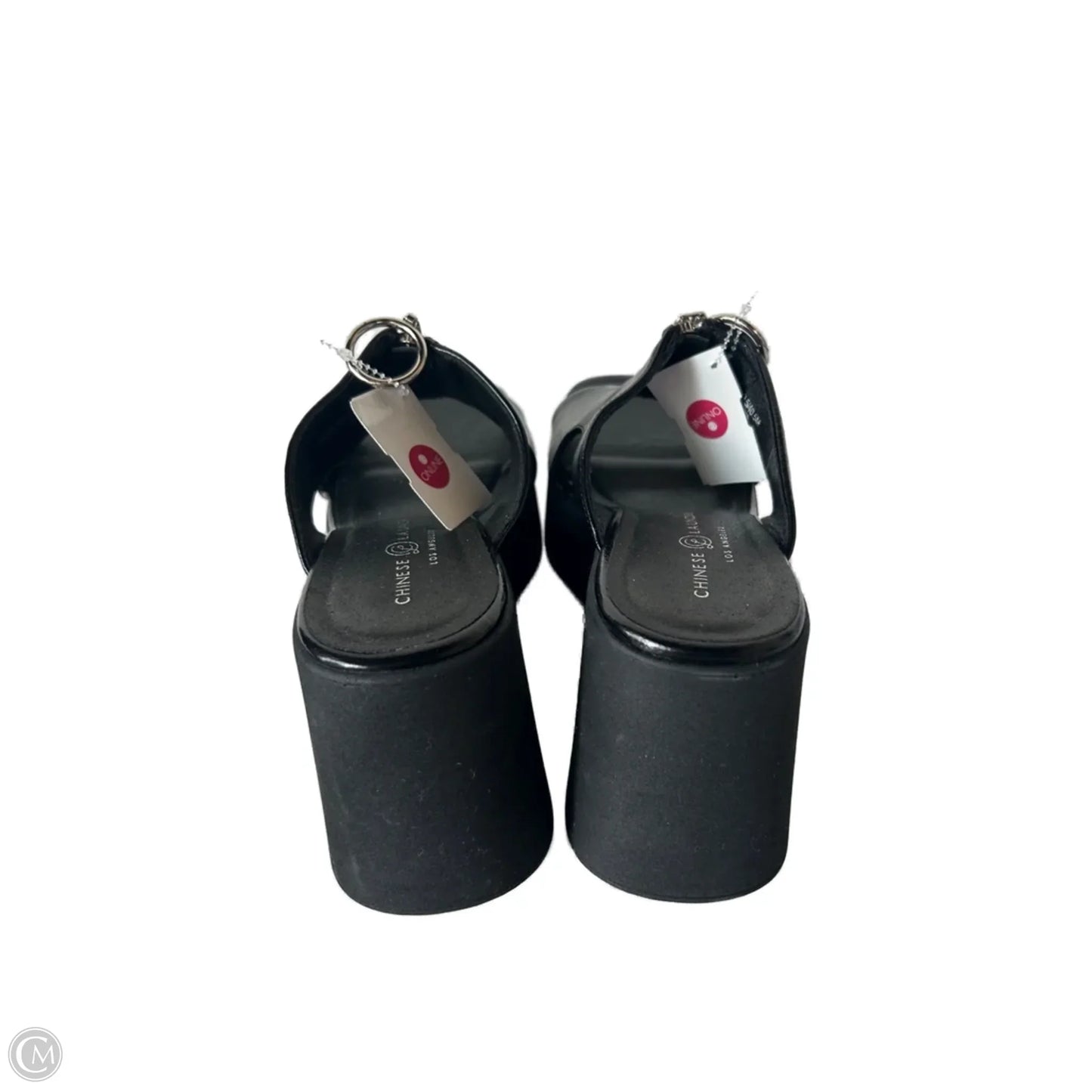 Sandals Heels Wedge By Chinese Laundry In Black, Size: 9.5