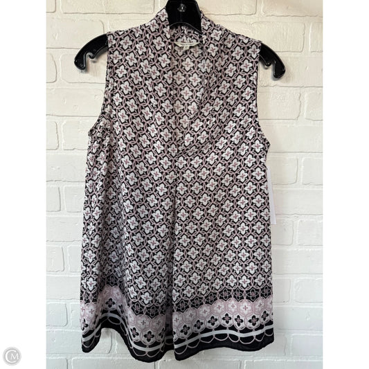 Top Sleeveless By Max Studio In Black & White, Size: Xs