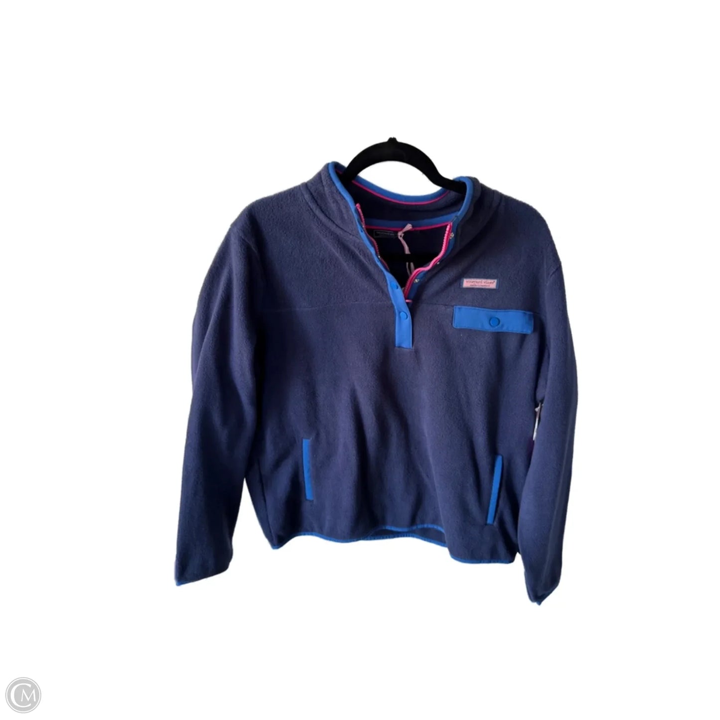 Jacket Fleece By Vineyard Vines In Blue, Size: L