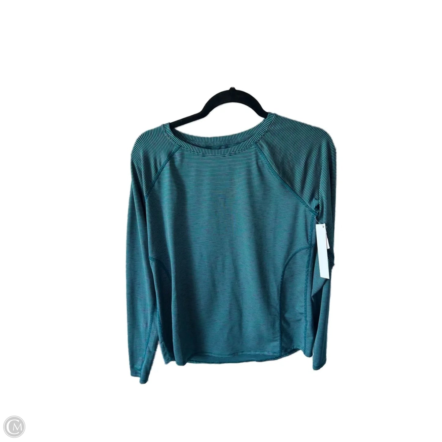 Athletic Top Long Sleeve Crewneck By Tek Gear In Teal, Size: S