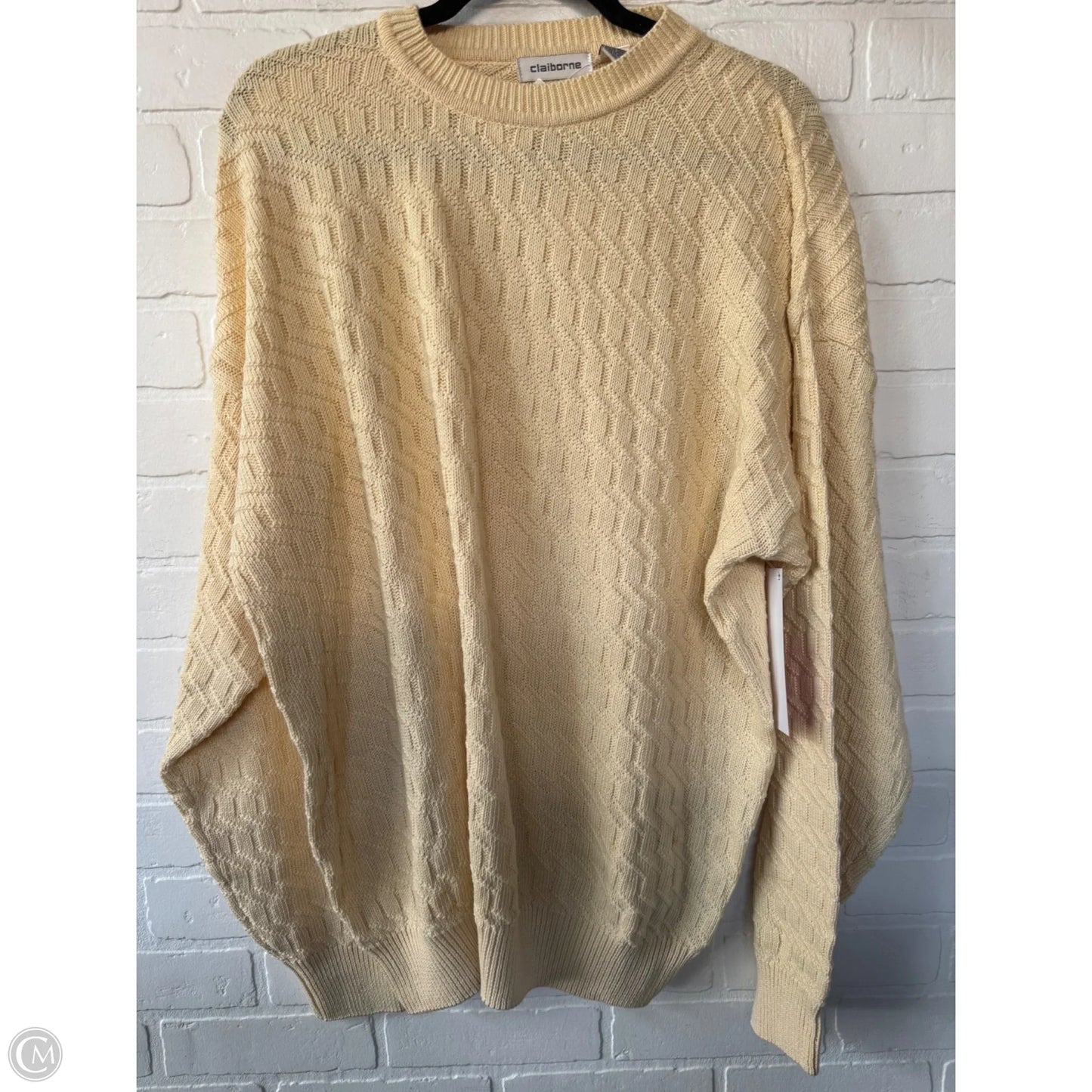 Sweater By Liz Claiborne In Yellow, Size: Xxl