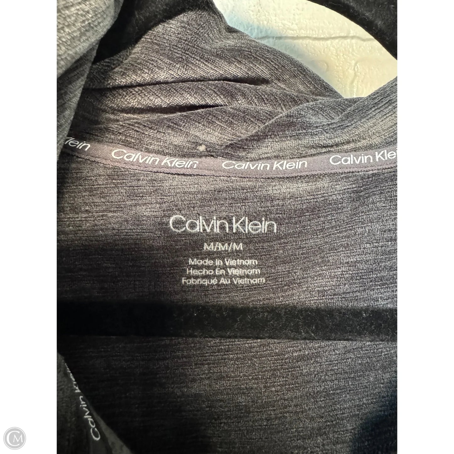 Sweatshirt Collar By Calvin Klein In Grey, Size: M