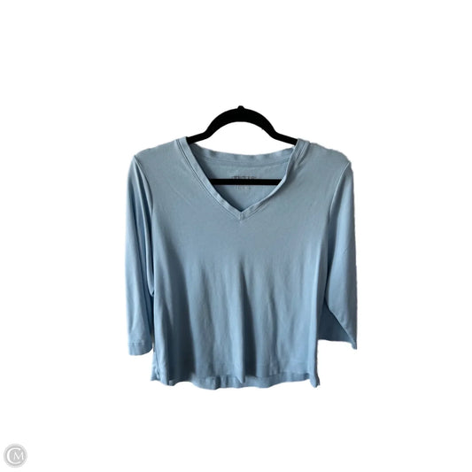 Top 3/4 Sleeve Basic By Chicos In Blue, Size: L