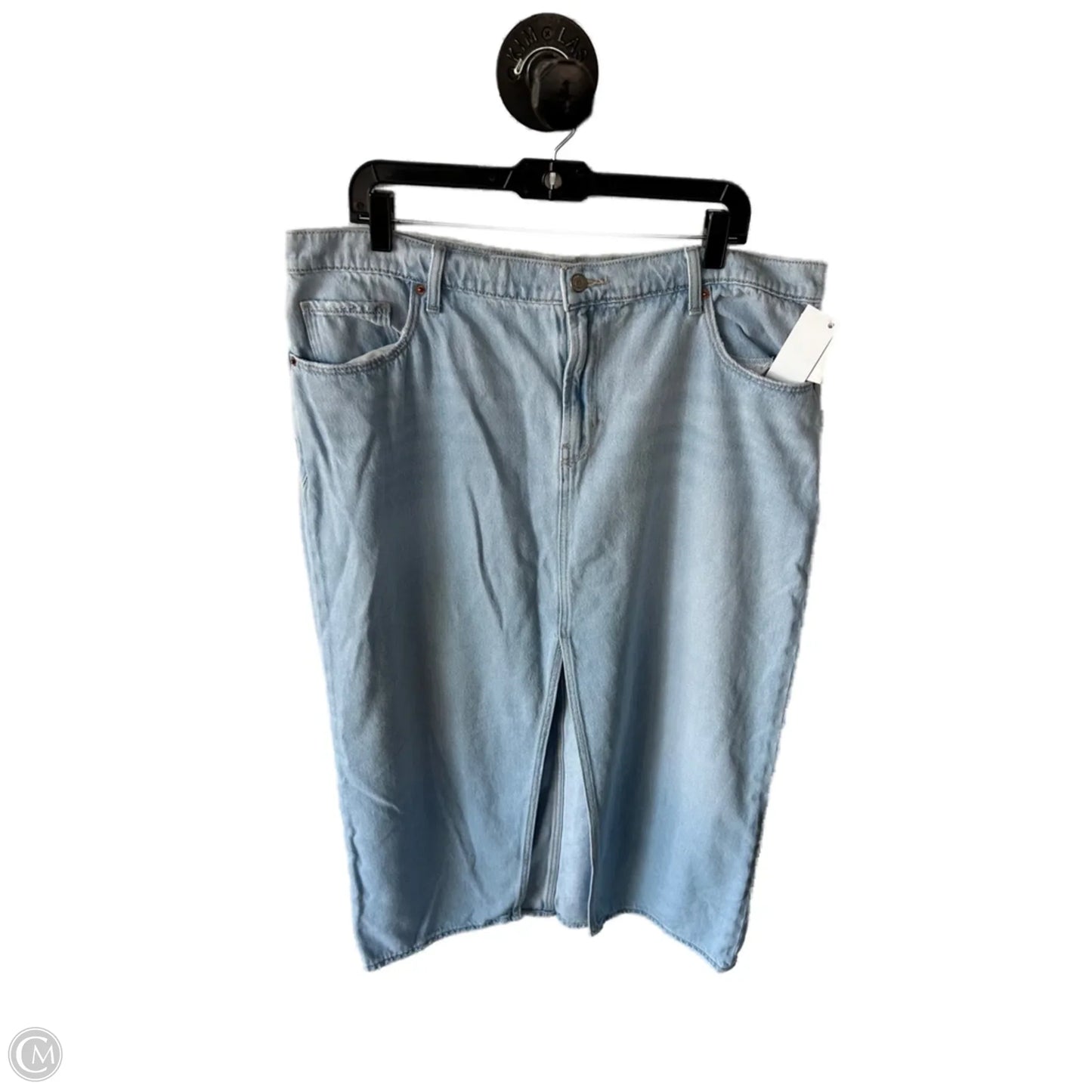 Skirt Maxi By Old Navy In Blue Denim, Size: 16