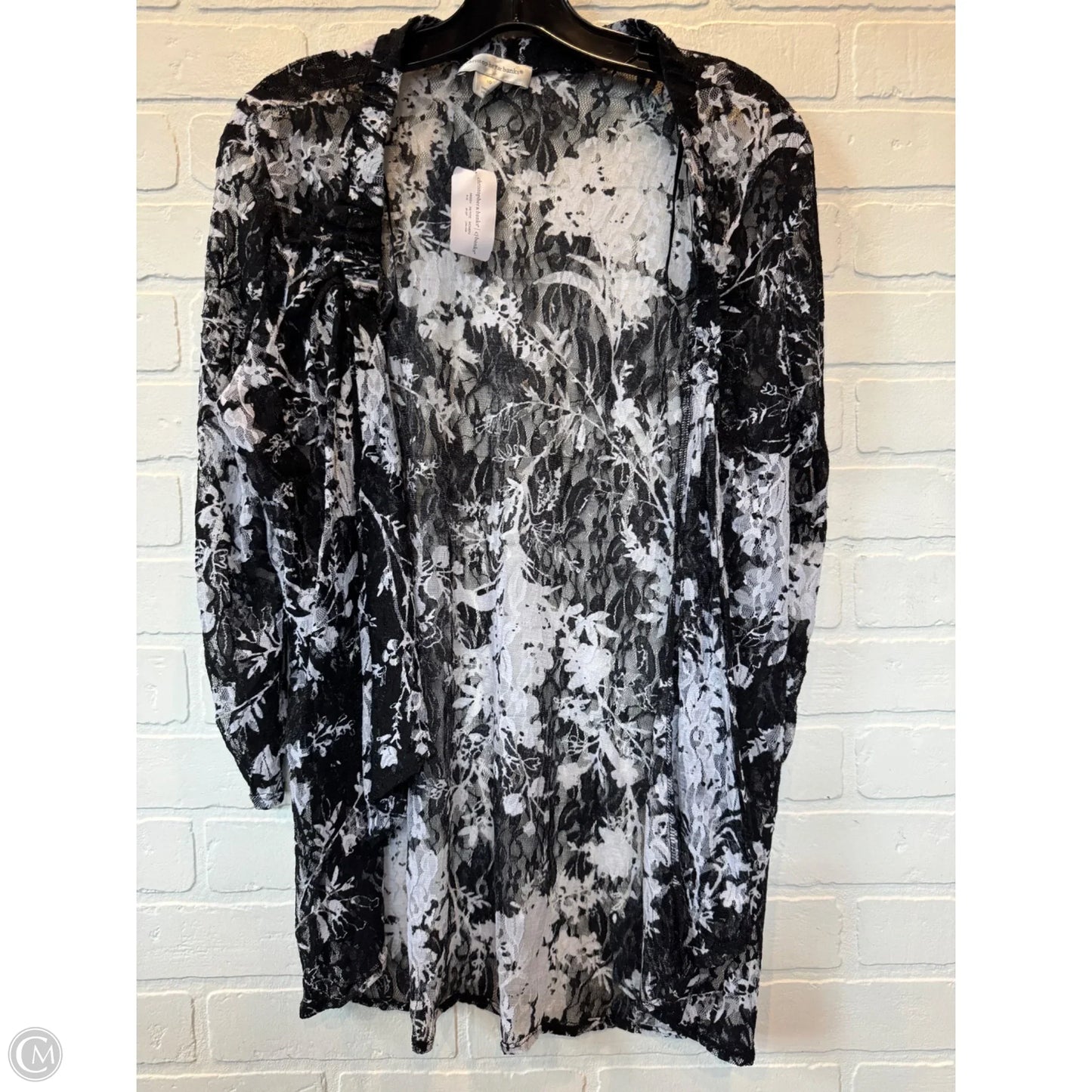 Cardigan By Christopher And Banks In Black & White, Size: M