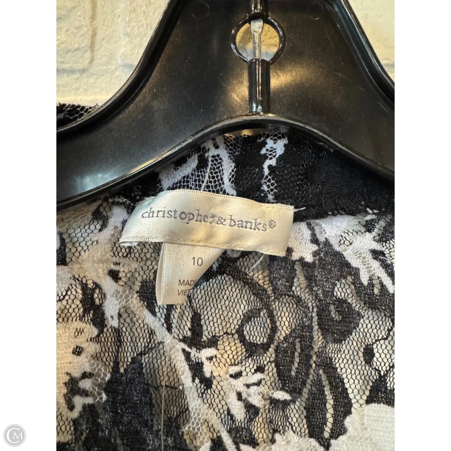 Cardigan By Christopher And Banks In Black & White, Size: M