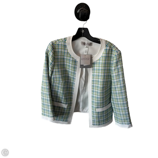 Blazer By Kasper In Blue & White, Size: L