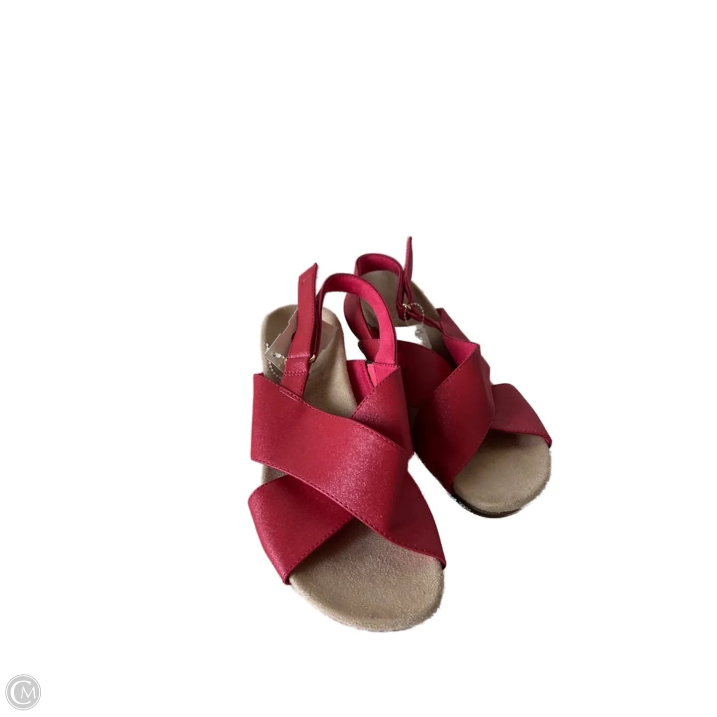 Sandals Heels Wedge By Vionic In Red, Size: 8