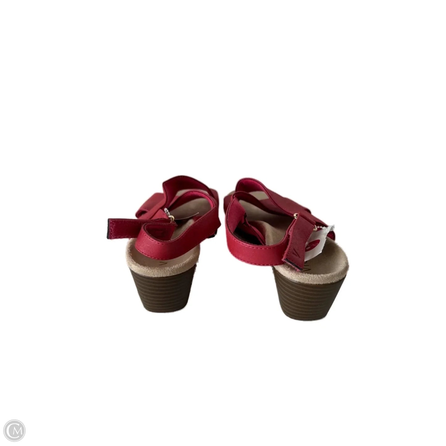 Sandals Heels Wedge By Vionic In Red, Size: 8