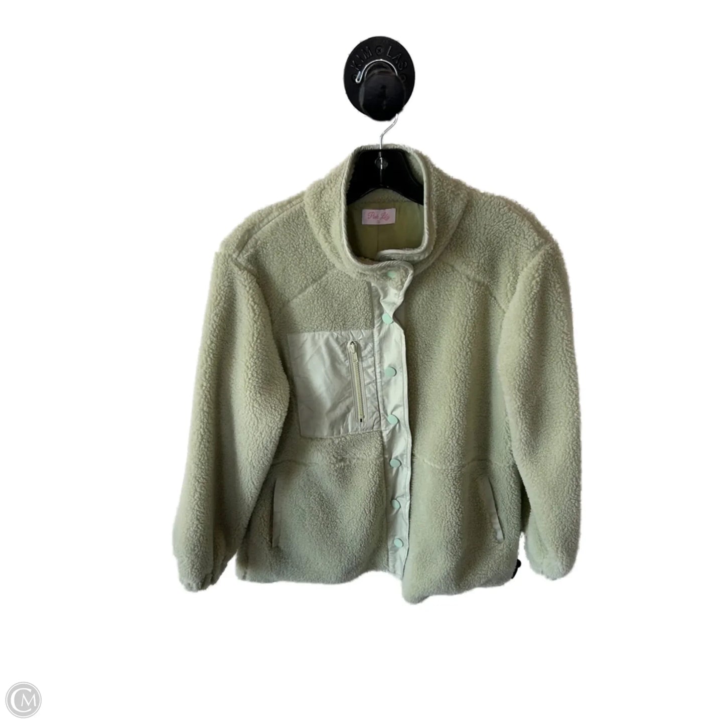 Jacket Fleece By Pink Lily In Green, Size: S