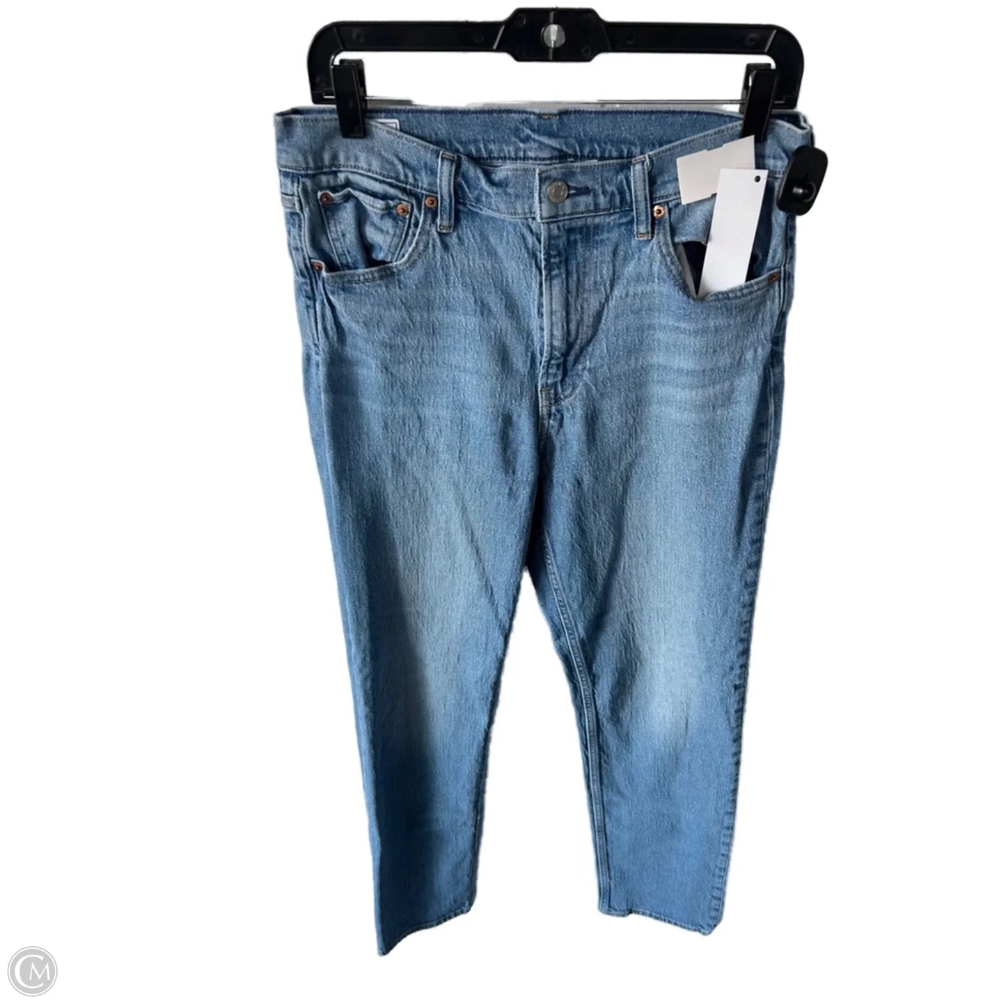 Jeans Straight By Gap In Blue Denim, Size: 12