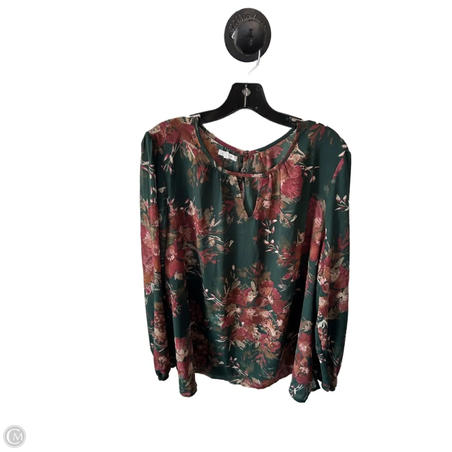 Top Long Sleeve By Maurices In Green & Red, Size: 2x