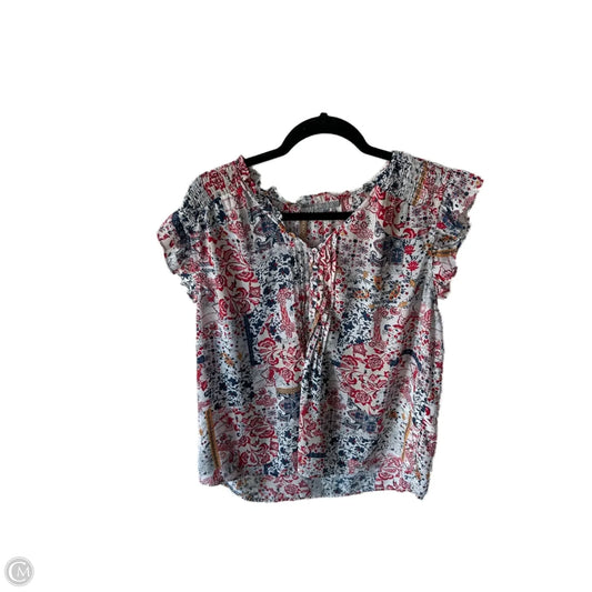 Top Short Sleeve By Daniel Rainn In Blue & Red, Size: Xxl