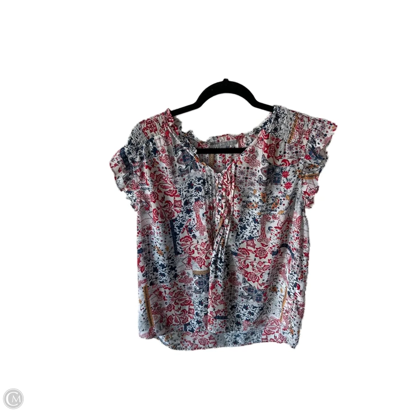 Top Short Sleeve By Daniel Rainn In Blue & Red, Size: Xxl