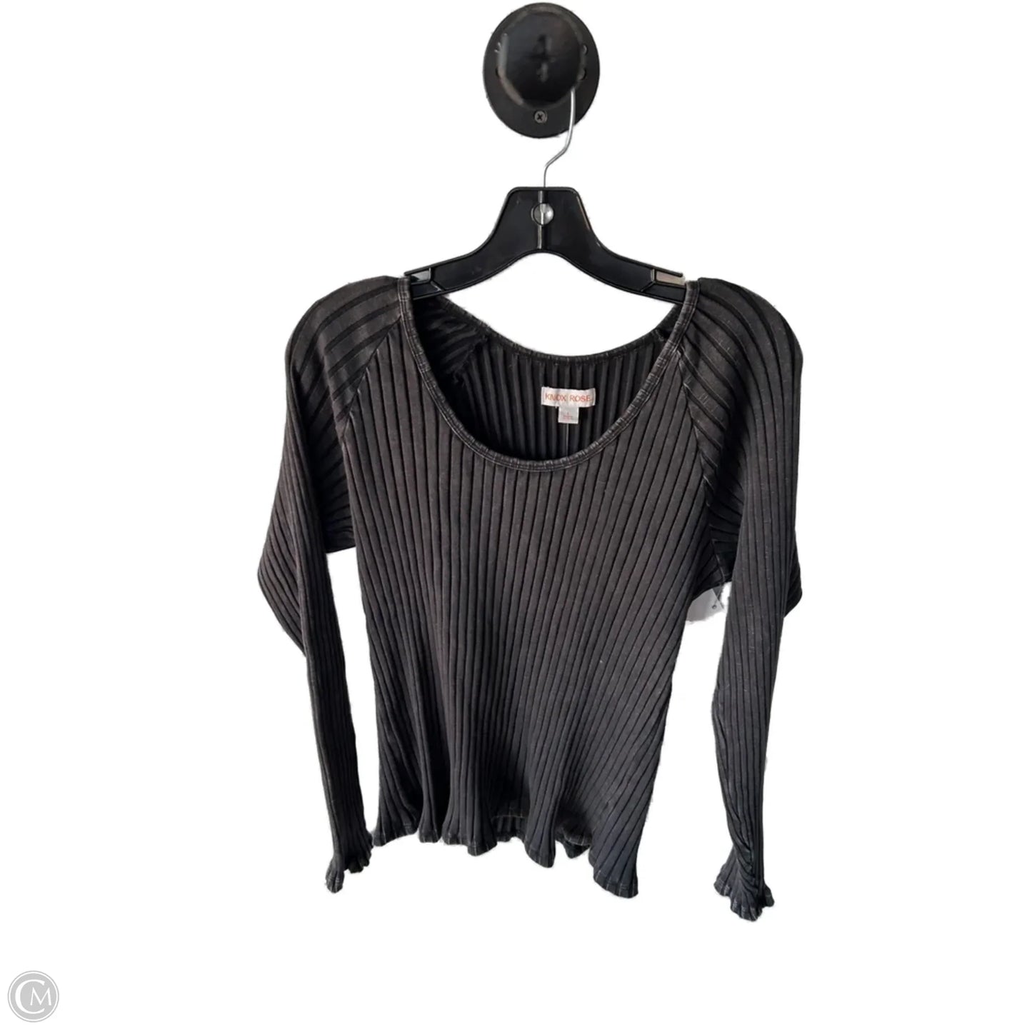 Top Long Sleeve By Knox Rose In Black, Size: L