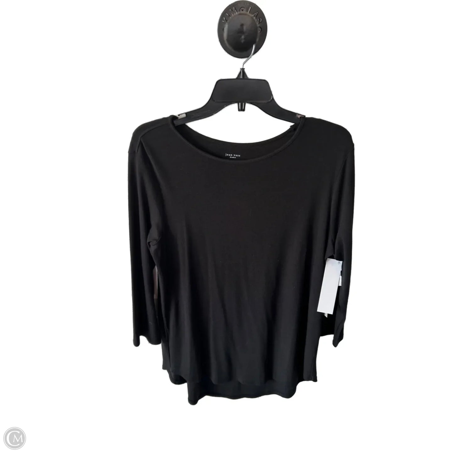Top Long Sleeve Basic By Joan Vass In Black, Size: M