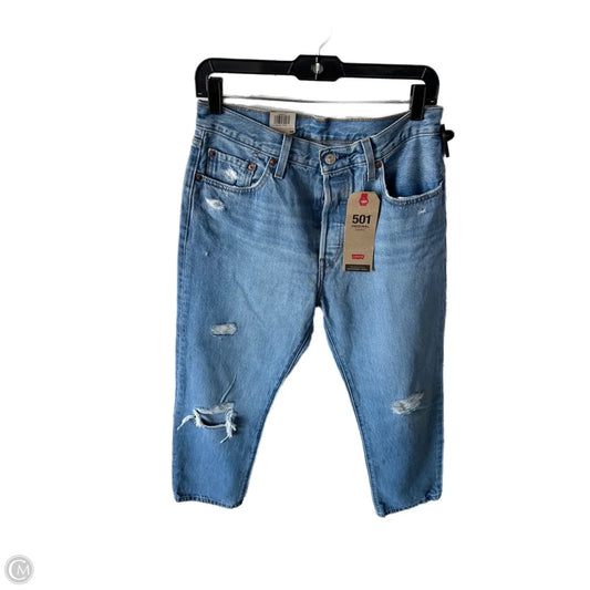 Jeans Straight By Levis In Blue Denim, Size: 8