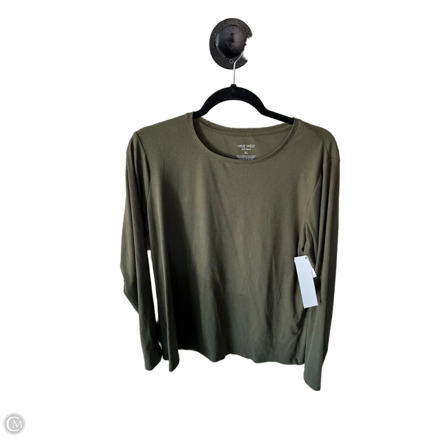 Top Long Sleeve By Nine West Apparel In Green, Size: Xl