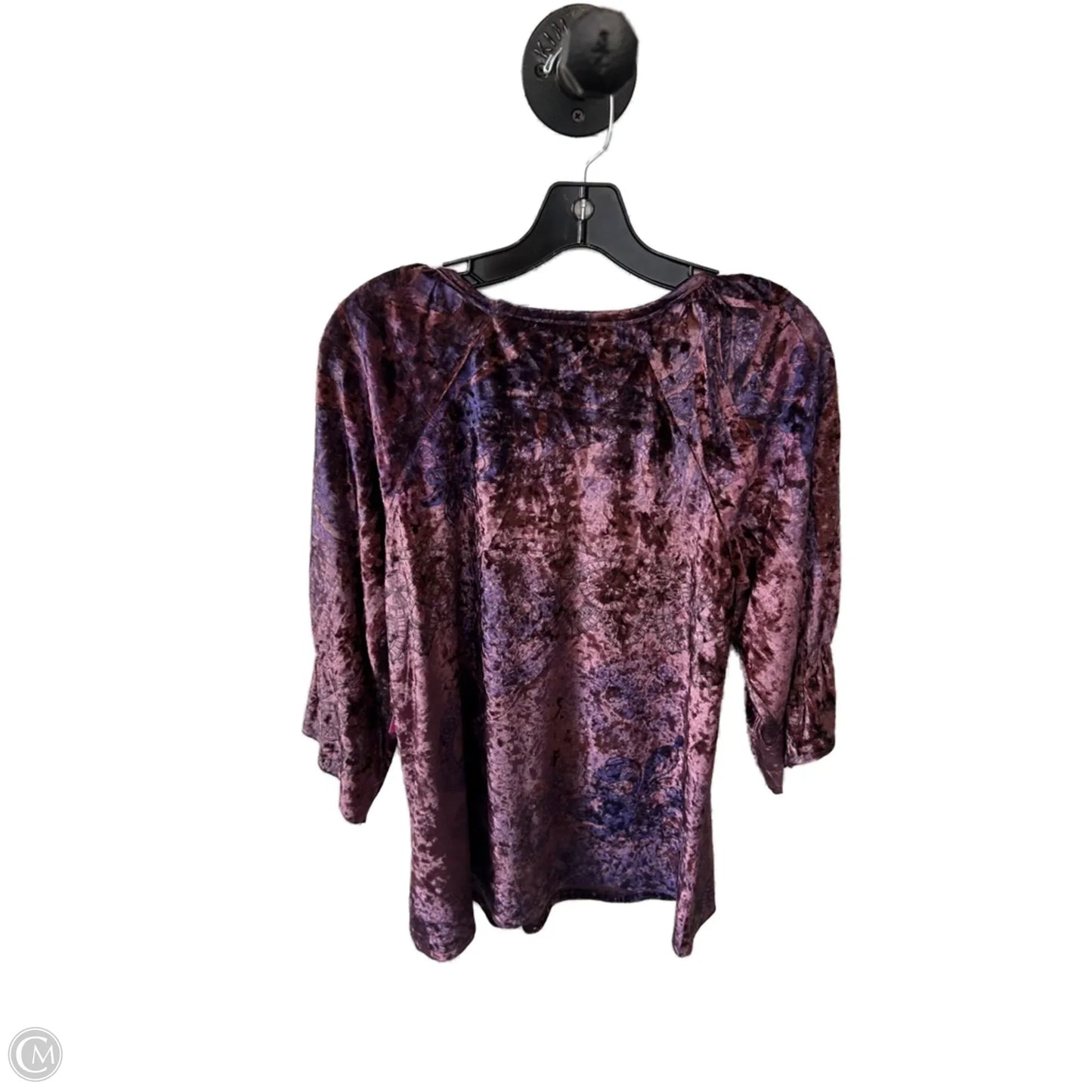Top 3/4 Sleeve By Style And Company In Purple, Size: L