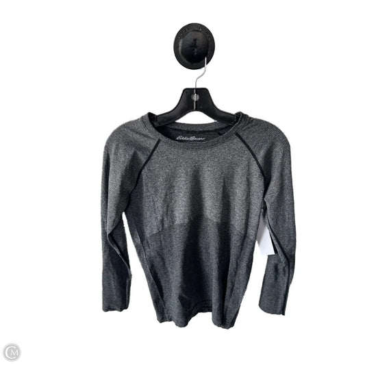 Athletic Top Long Sleeve Crewneck By Eddie Bauer In Grey, Size: S