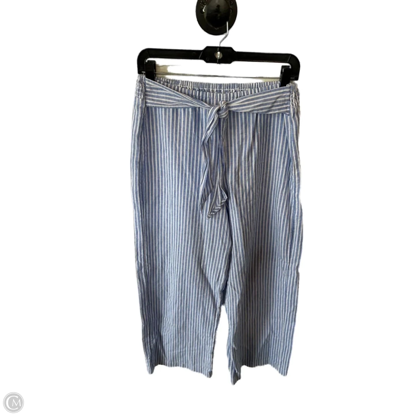 Pants Wide Leg By Beachlunchlounge In Blue & White, Size: 4