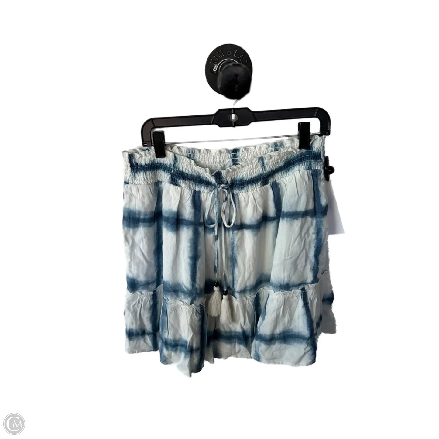 Skirt Mini & Short By Pilcro In Blue & White, Size: 12