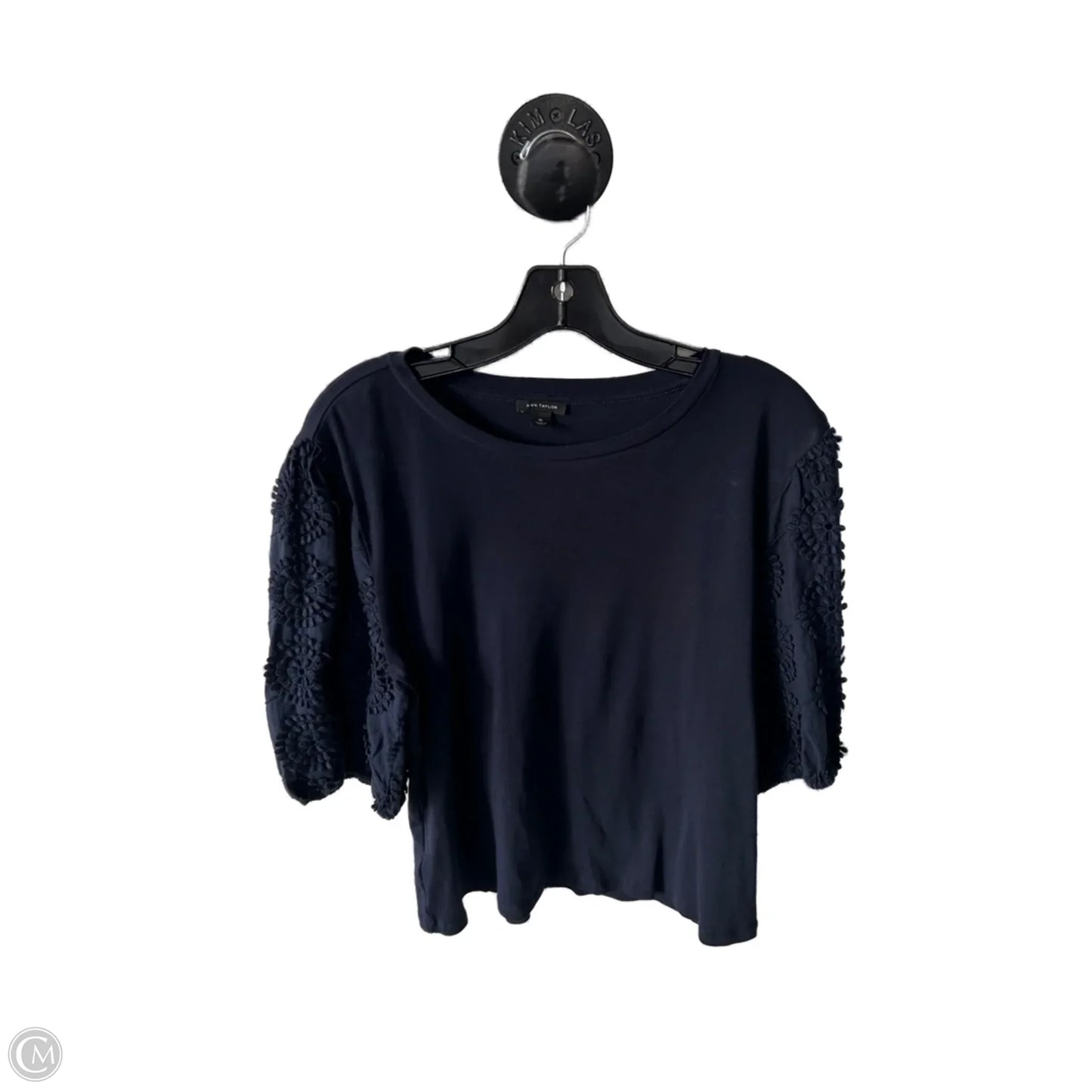 Top Short Sleeve By Ann Taylor In Blue, Size: Xl