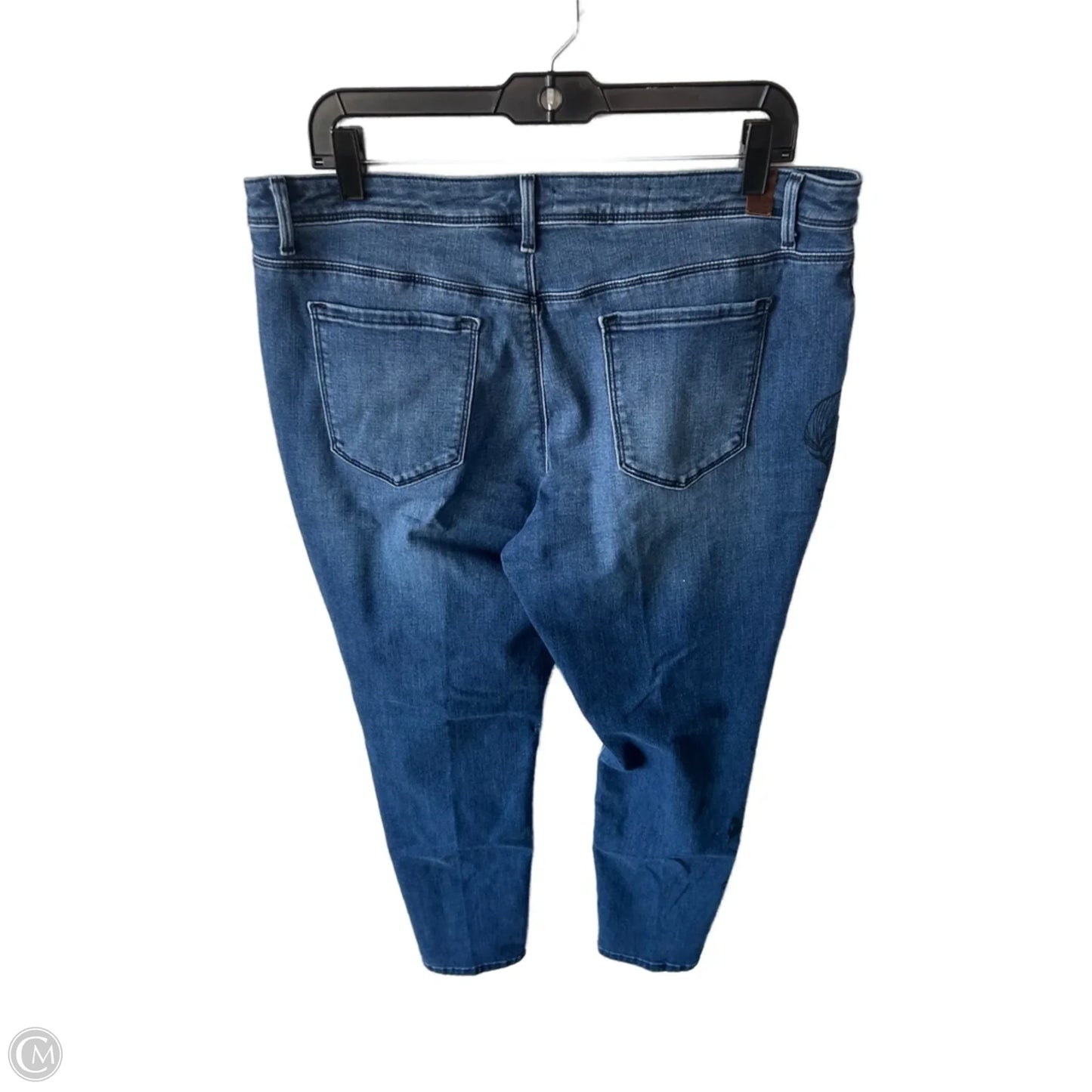 Jeans Skinny By Simply Vera In Blue Denim, Size: 14