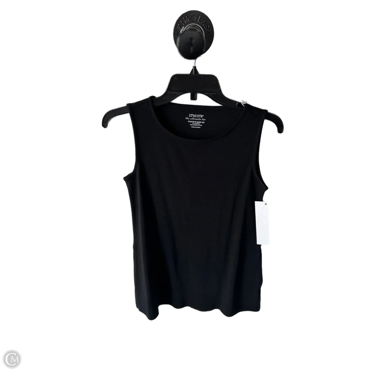 Top Sleeveless Basic By Chicos In Black, Size: Xs