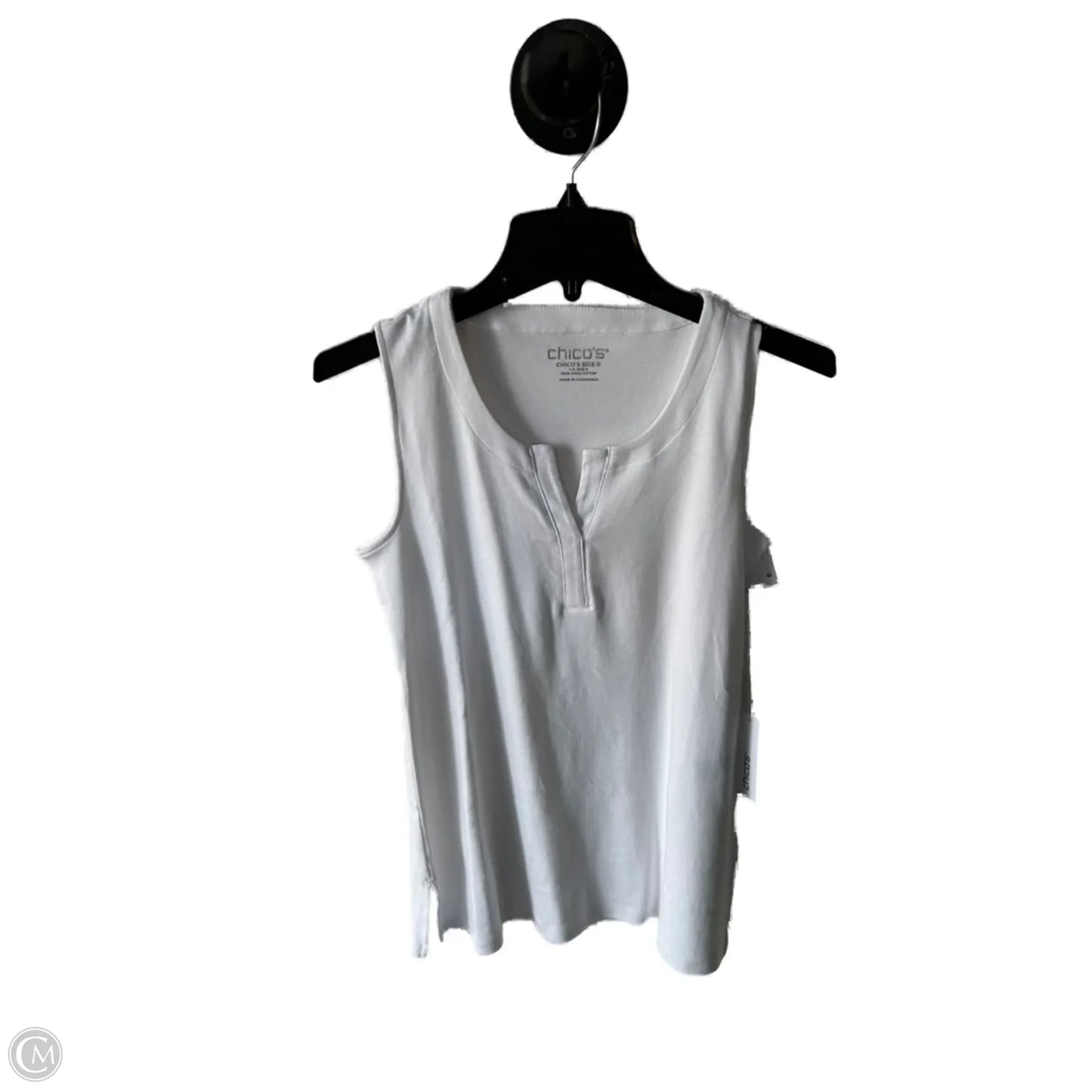 Top Sleeveless Basic By Chicos In White, Size: S