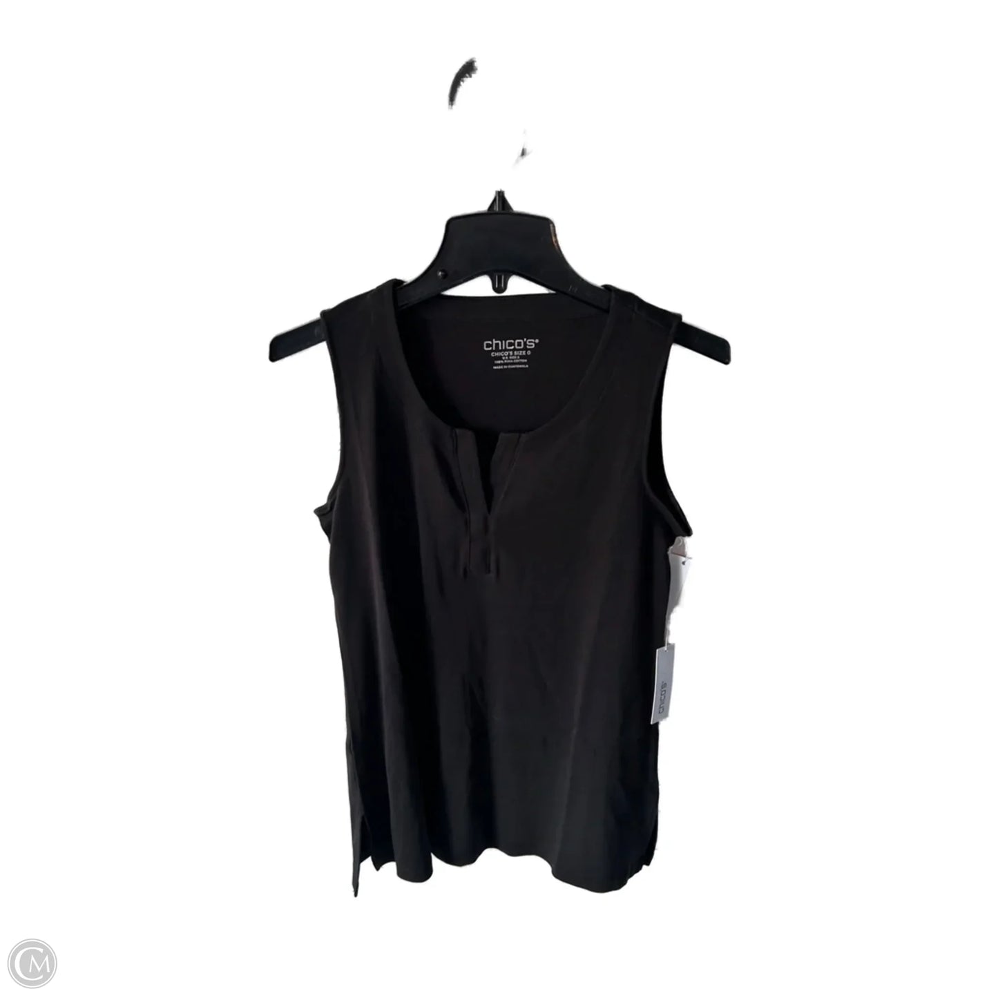 Top Sleeveless Basic By Chicos In Black, Size: S
