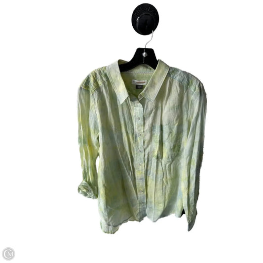 Top Long Sleeve By Anthropologie In Yellow, Size: L