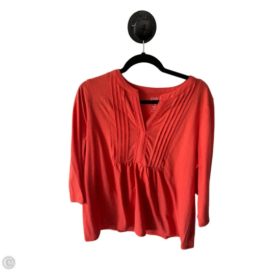 Top Long Sleeve By Croft And Barrow In Orange, Size: Xxl