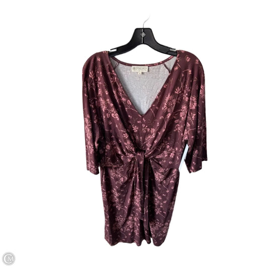 Dress Casual Short By Synergy In Maroon, Size: L