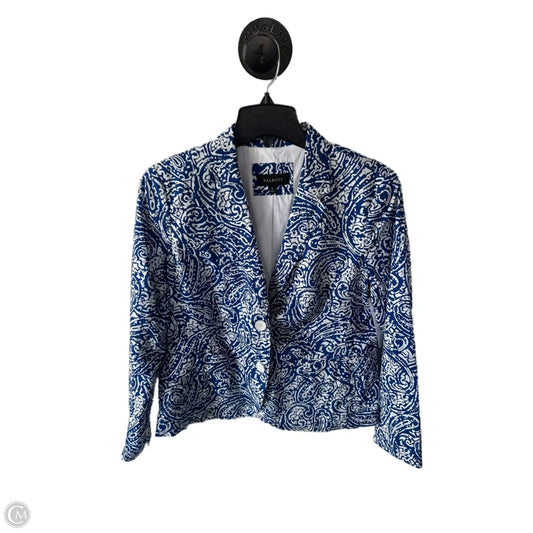Blazer By Talbots In Blue & White, Size: L