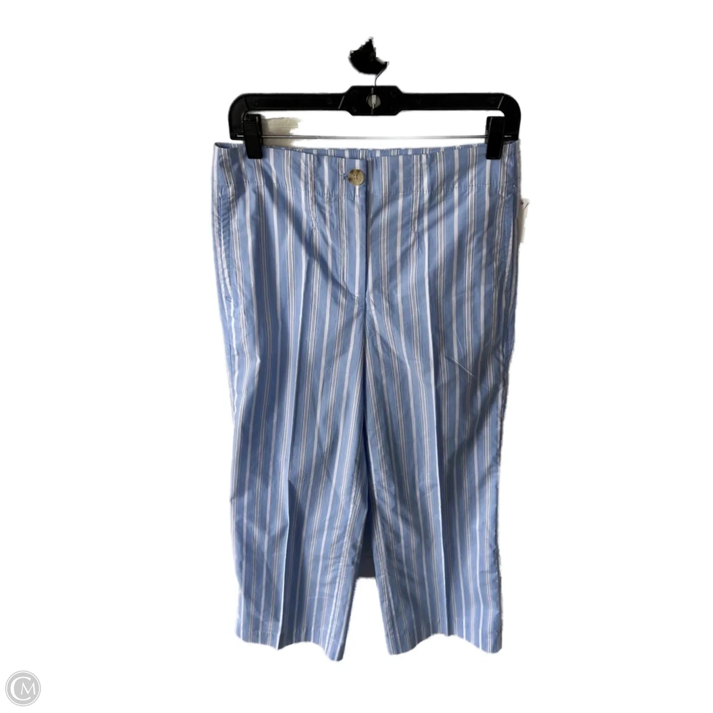 Pants Wide Leg By Talbots In Blue & White, Size: 4