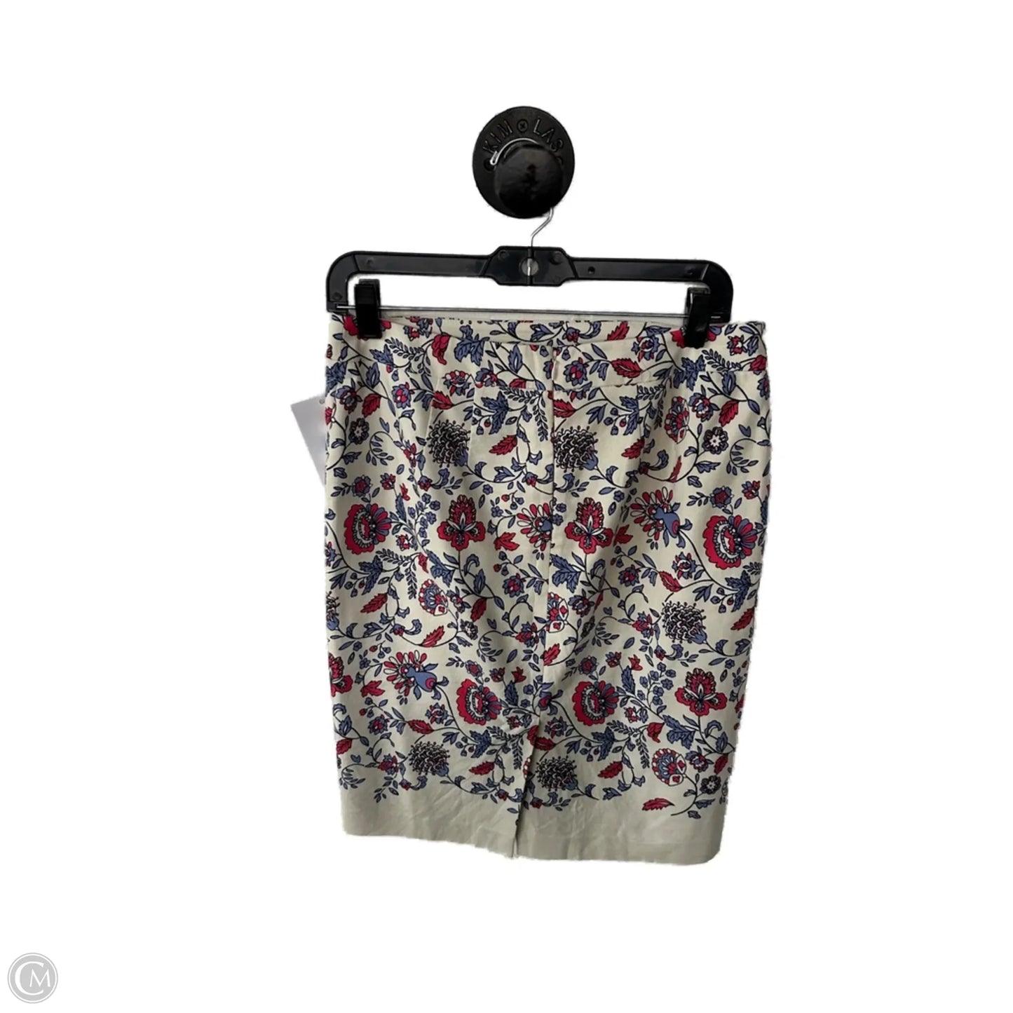 Skirt Midi By Loft In Blue & Cream, Size: 4